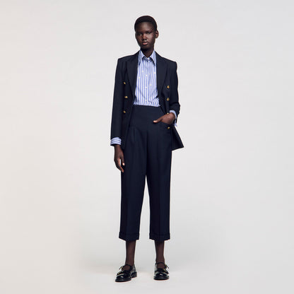 Sandro Wide legs trousers Navy Blue