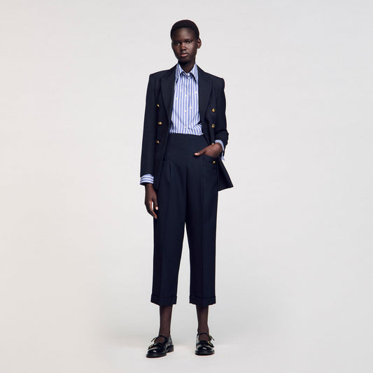 Sandro Wide legs trousers Navy Blue