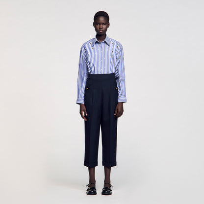 Sandro Wide legs trousers Navy Blue