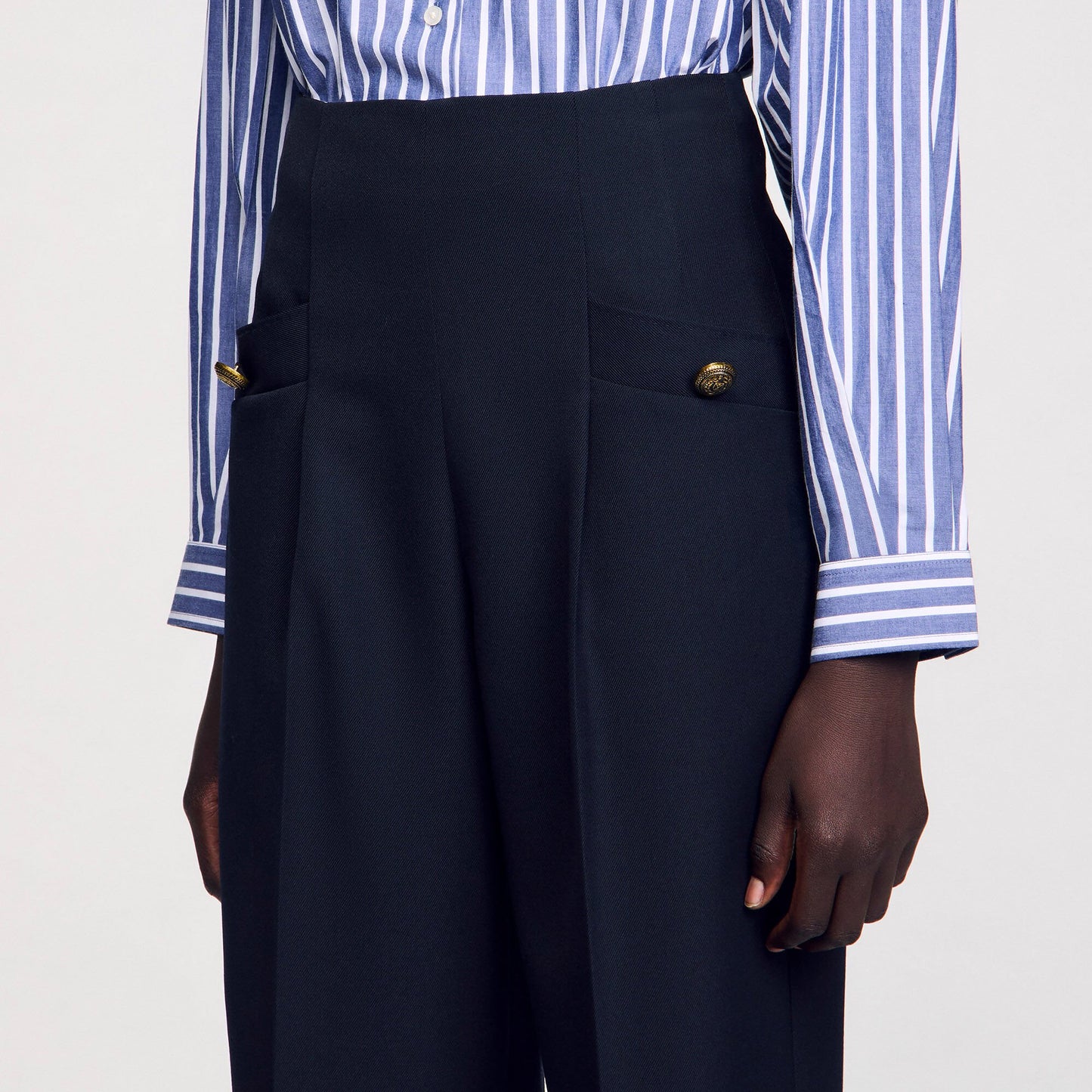Sandro Wide legs trousers Navy Blue