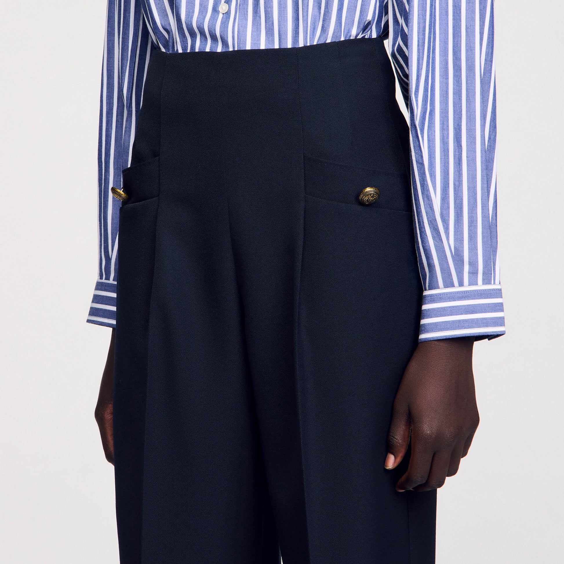Sandro Wide legs trousers Navy Blue