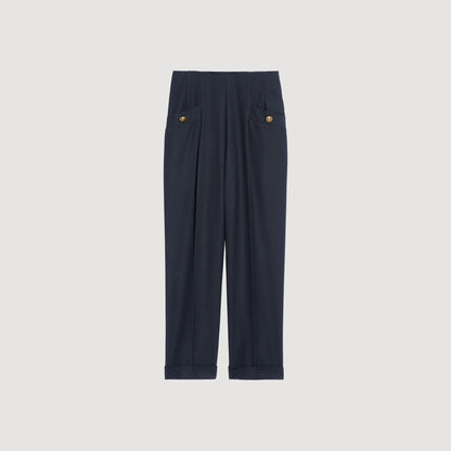 Sandro Wide legs trousers Navy Blue