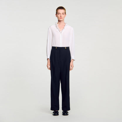 Sandro Straight-leg trousers Black