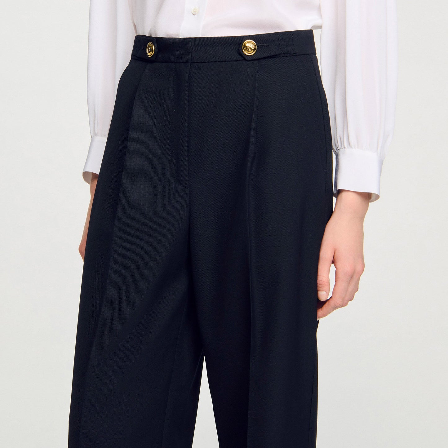 Sandro Straight-leg trousers Black