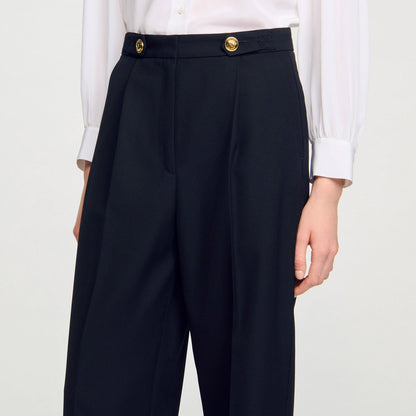 Sandro Straight-leg trousers Black