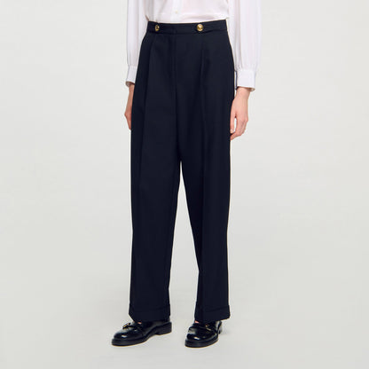 Sandro Straight-leg trousers Black