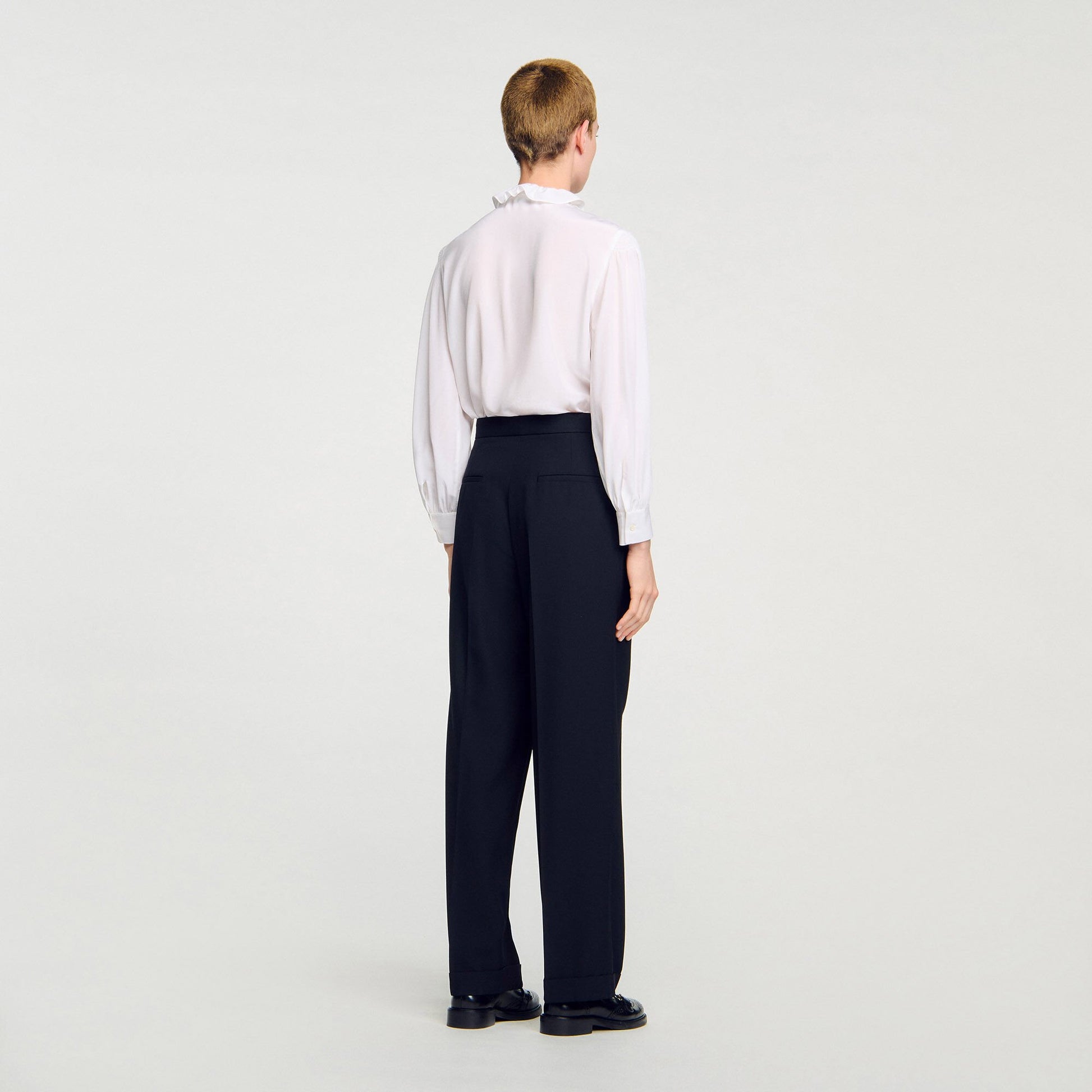 Sandro Straight-leg trousers Black