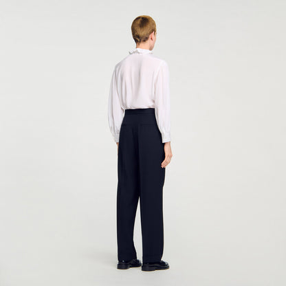 Sandro Straight-leg trousers Black