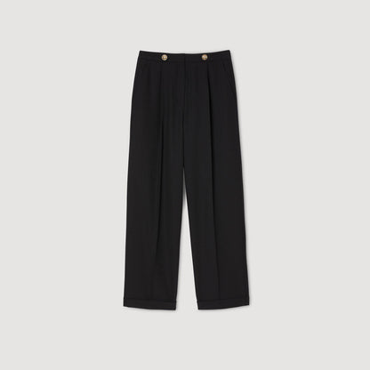 Sandro Straight-leg trousers Black