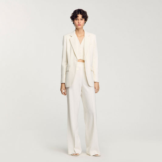 Sandro Sequin suit trousers Ecru
