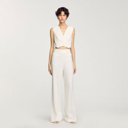 Sandro Sequin suit trousers Ecru