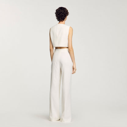 Sandro Sequin suit trousers Ecru