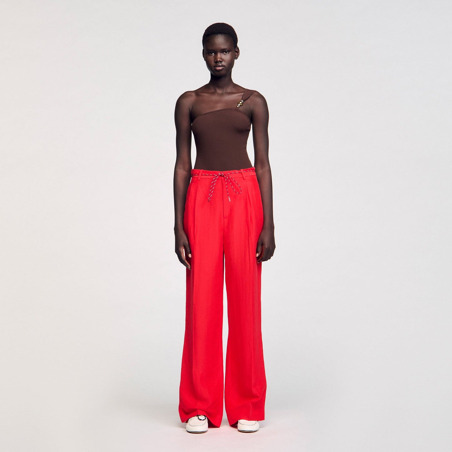 Sandro Drawstring trousers Red