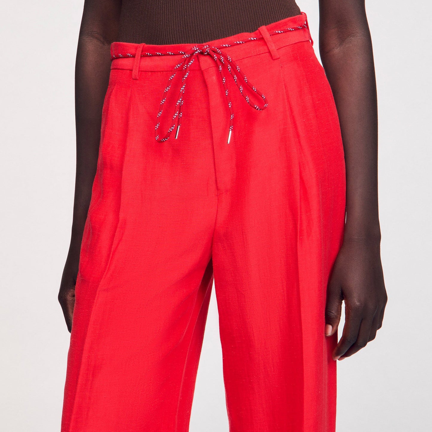 Sandro Drawstring trousers Red