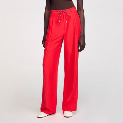 Sandro Drawstring trousers Red