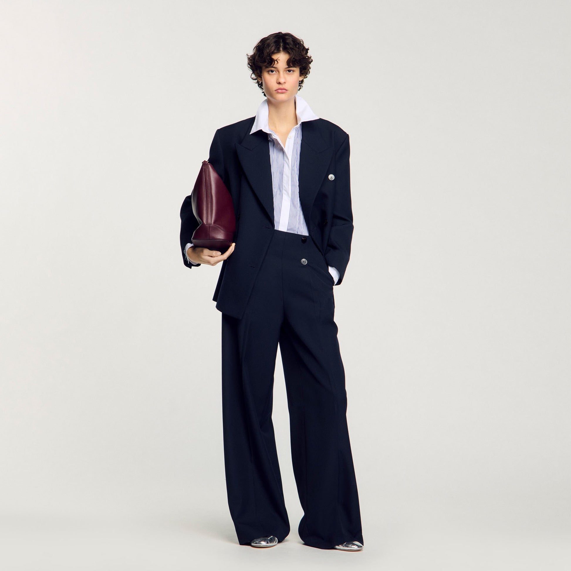 Sandro Suit trousers Navy Blue