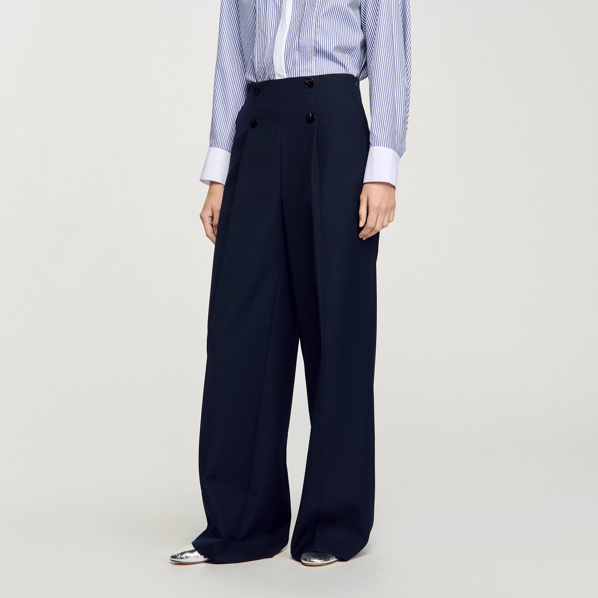 Sandro Suit trousers Navy Blue