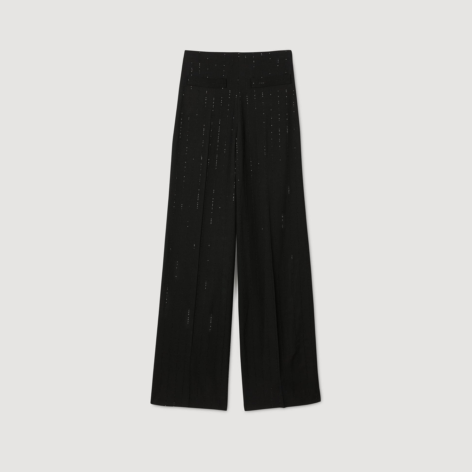 Sandro Sequinned suit trousers Black
