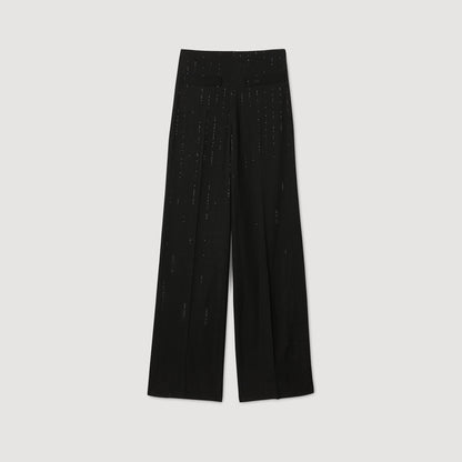 Sandro Sequinned suit trousers Black