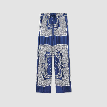 Sandro Bandana-print flowy trousers Blu / White