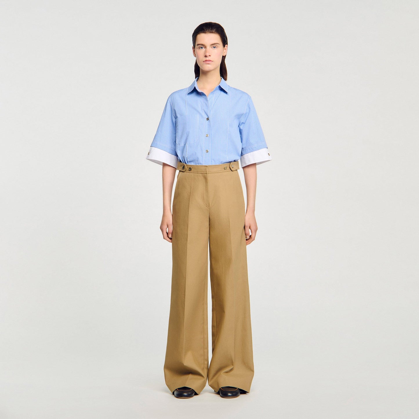 Sandro Cotton suit trousers Beige