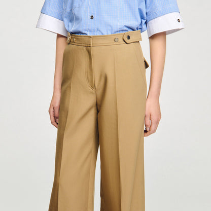 Sandro Cotton suit trousers Beige