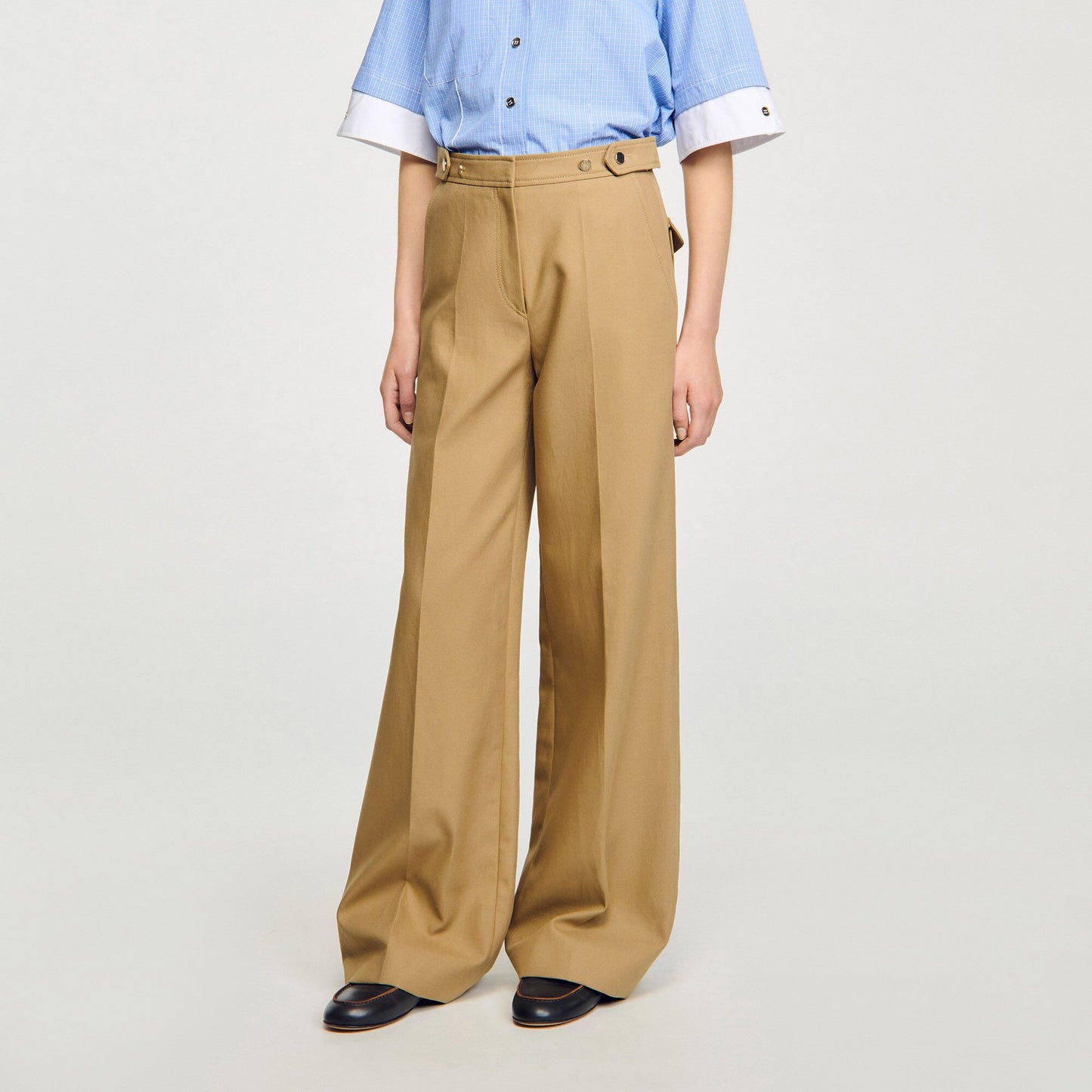 Sandro Cotton suit trousers Beige