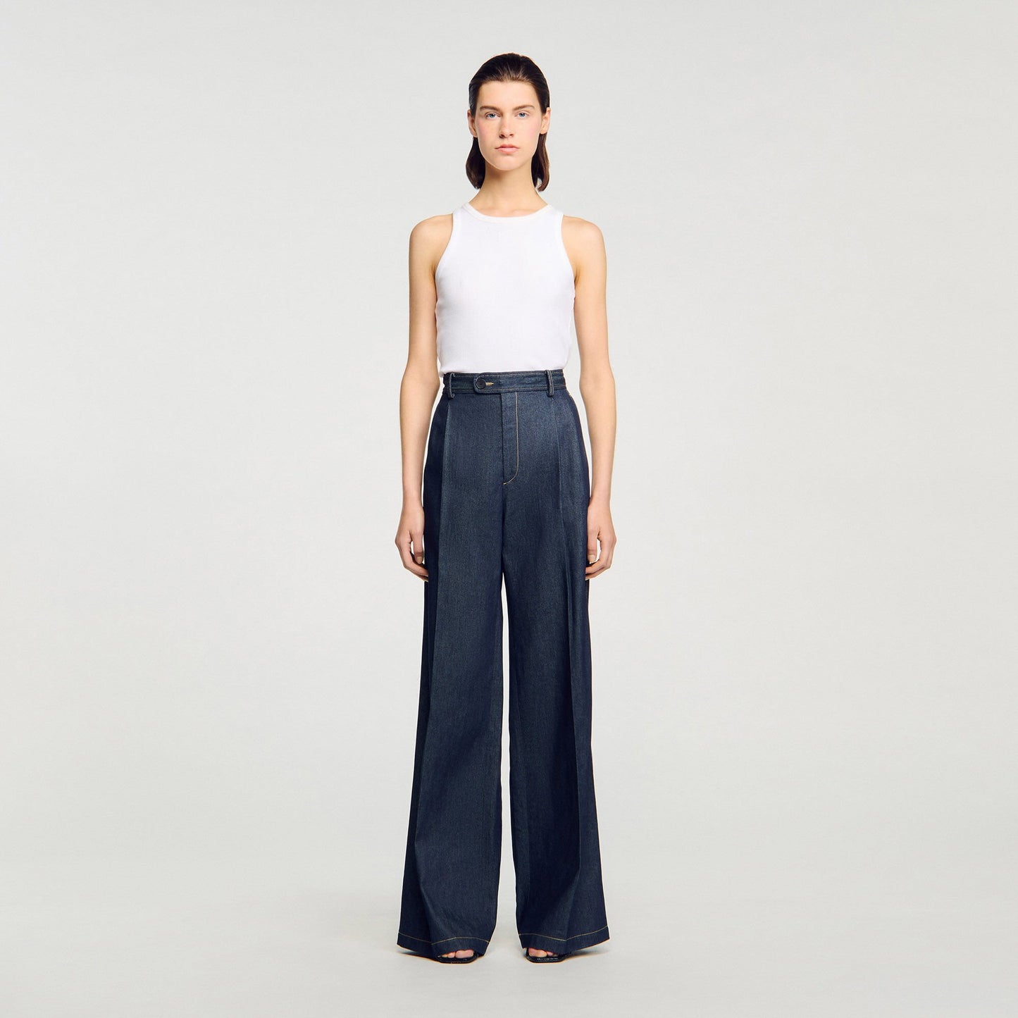 Sandro Denim suit trousers Deep Blue