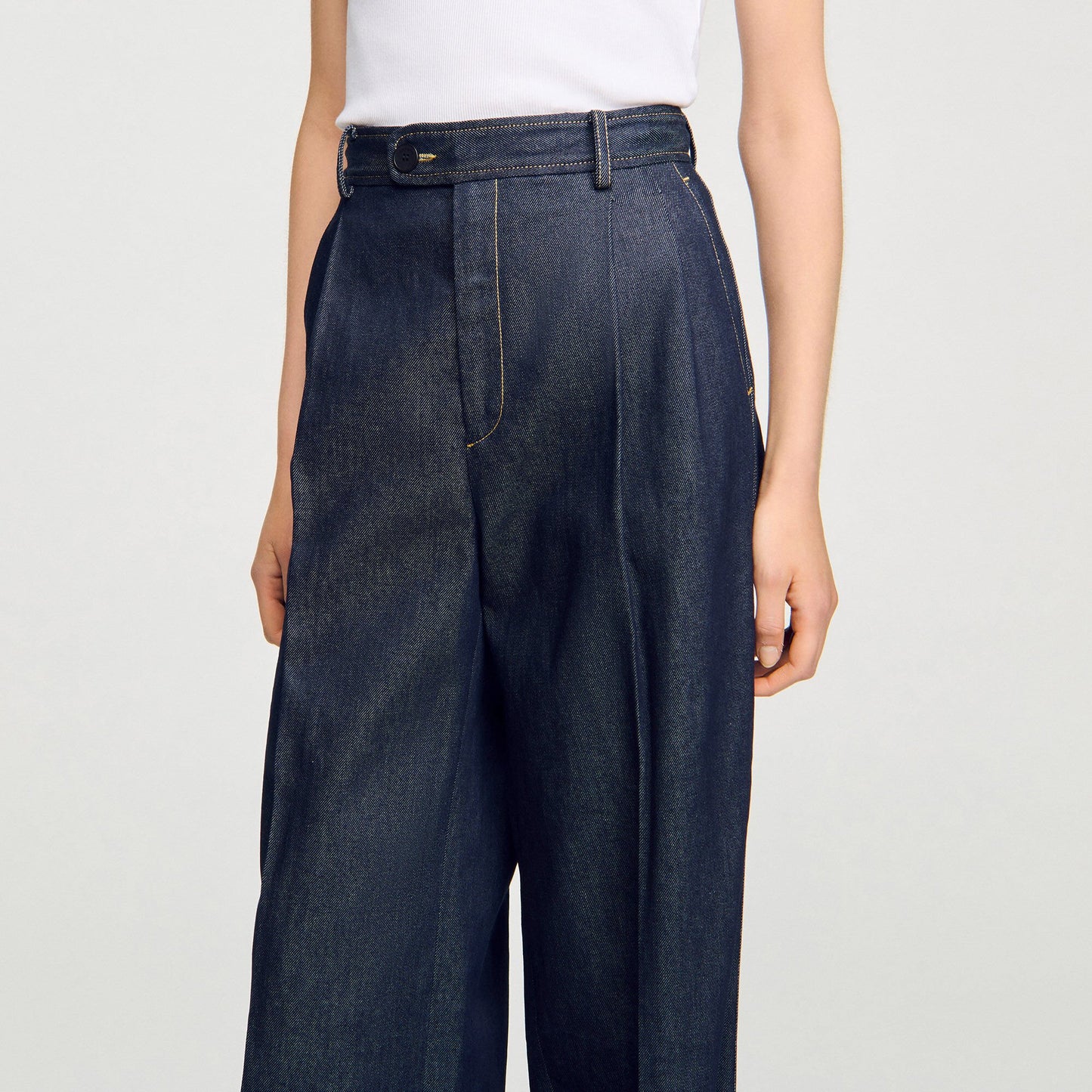 Sandro Denim suit trousers Deep Blue