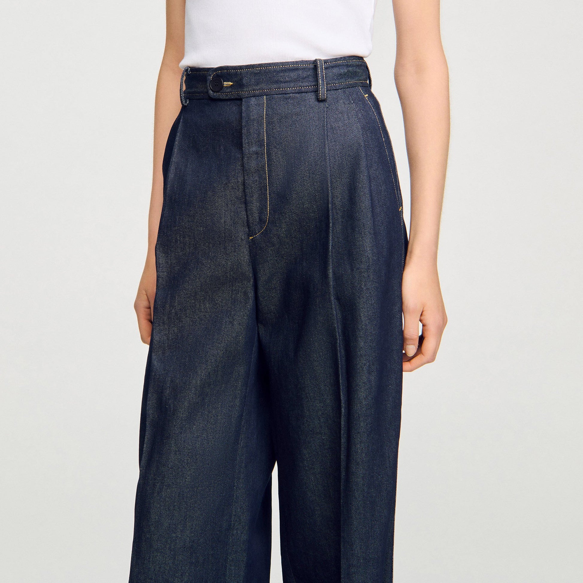 Sandro Denim suit trousers Deep Blue