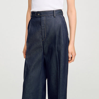 Sandro Denim suit trousers Deep Blue
