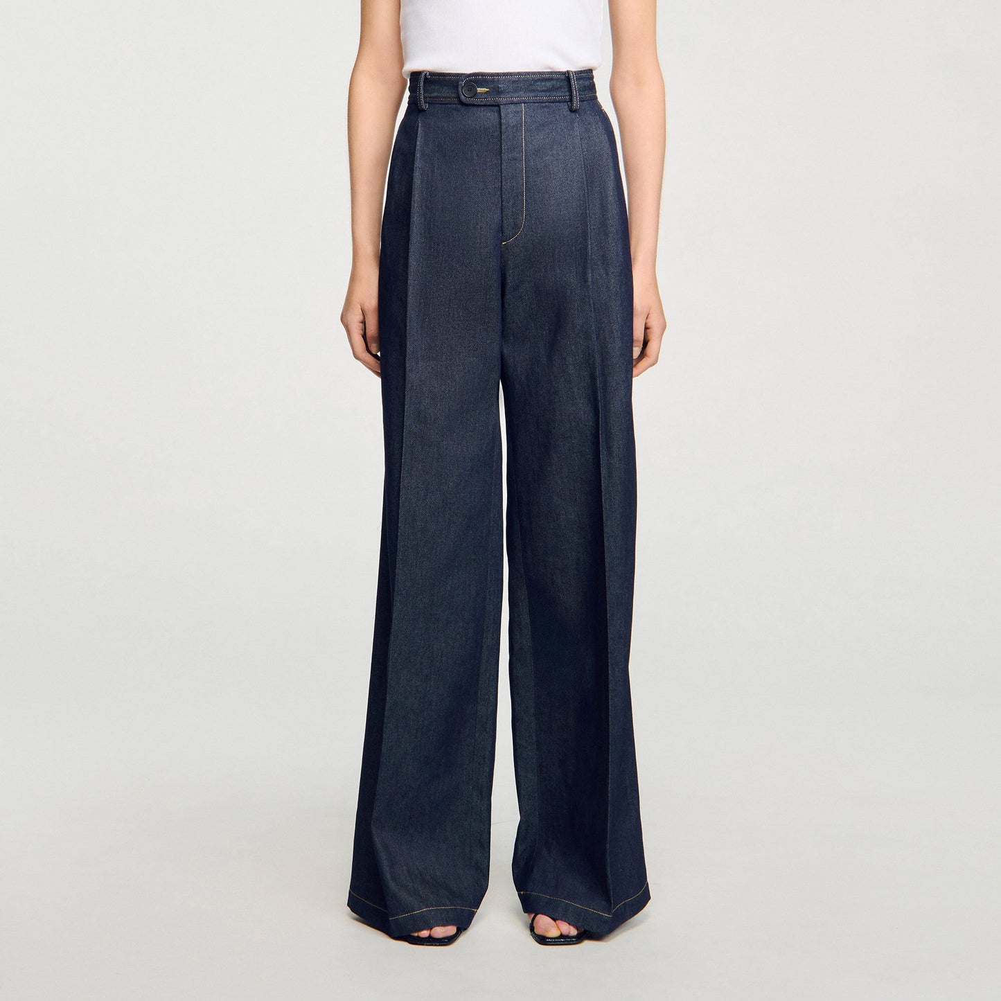 Sandro Denim suit trousers Deep Blue
