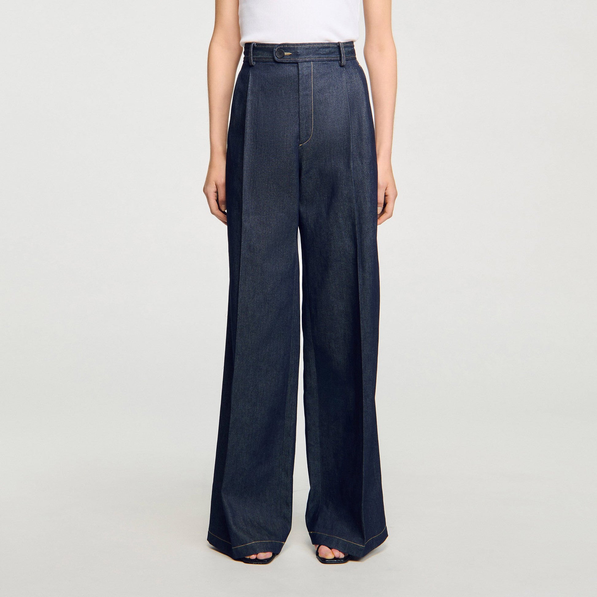 Sandro Denim suit trousers Deep Blue