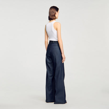 Sandro Denim suit trousers Deep Blue