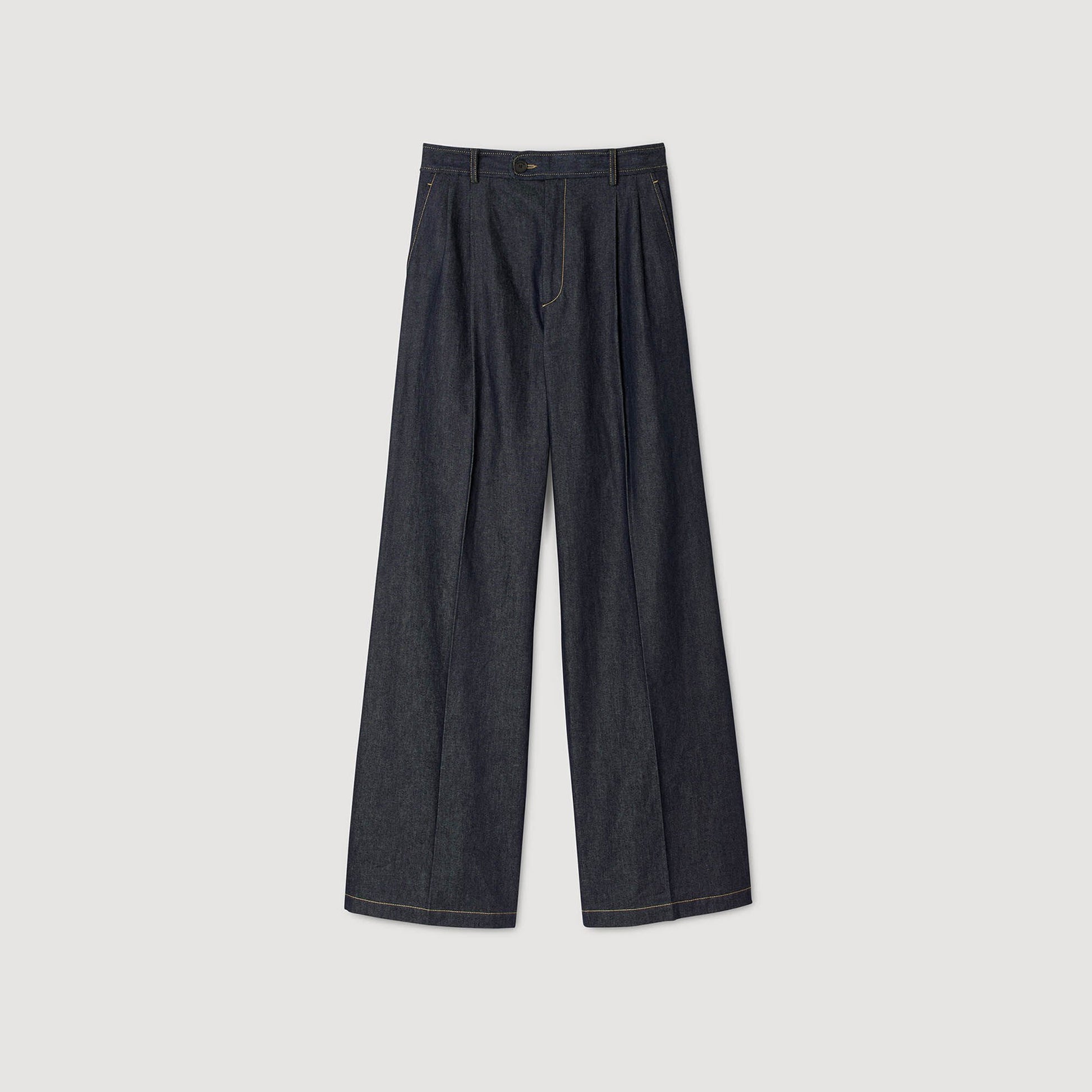 Sandro Denim suit trousers Deep Blue