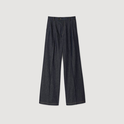 Sandro Denim suit trousers Deep Blue