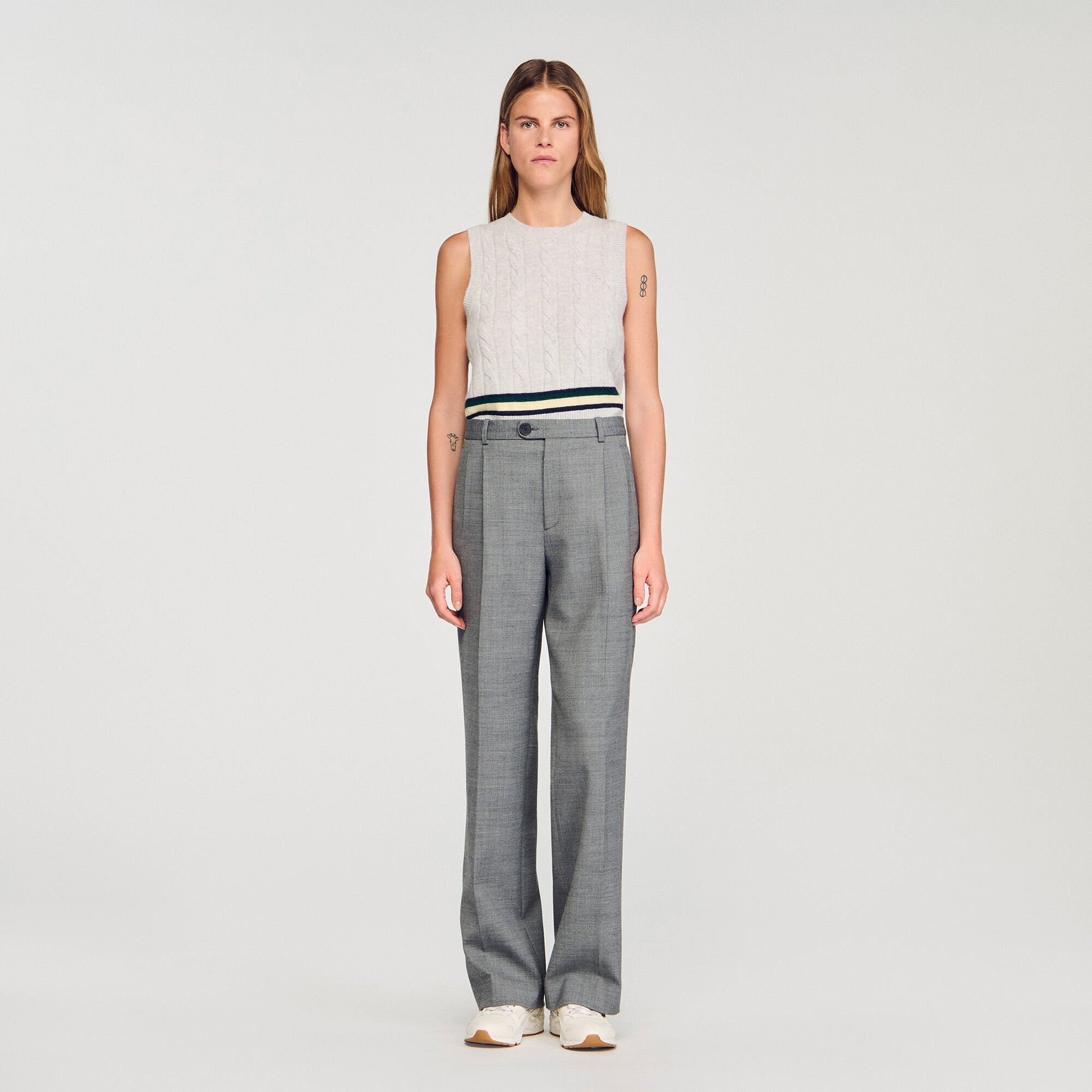 Sandro Straight-leg trousers Grey