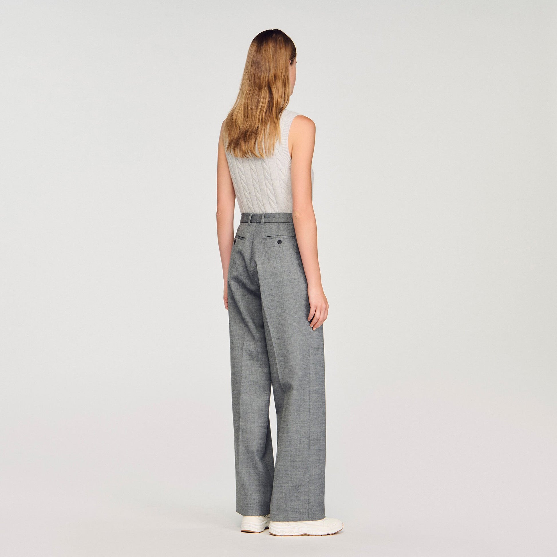 Sandro Straight-leg trousers Grey