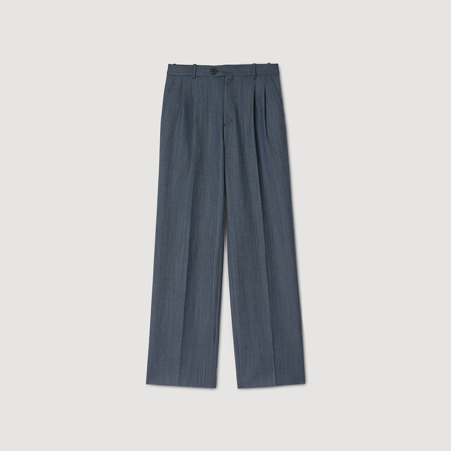 Sandro Striped wide-leg trousers Blue