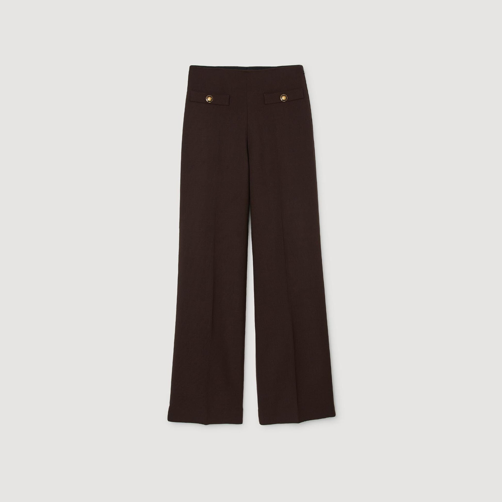 Sandro Flared trousers Brown