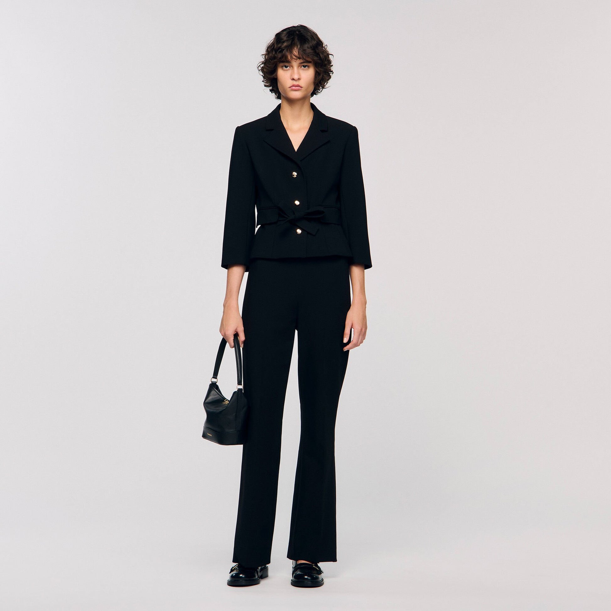 Sandro Straight-leg trousers Black