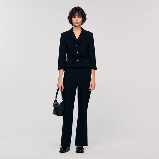 Sandro Straight-leg trousers Black