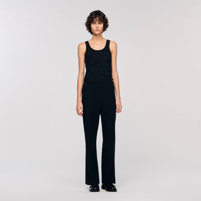 Sandro Straight-leg trousers Black