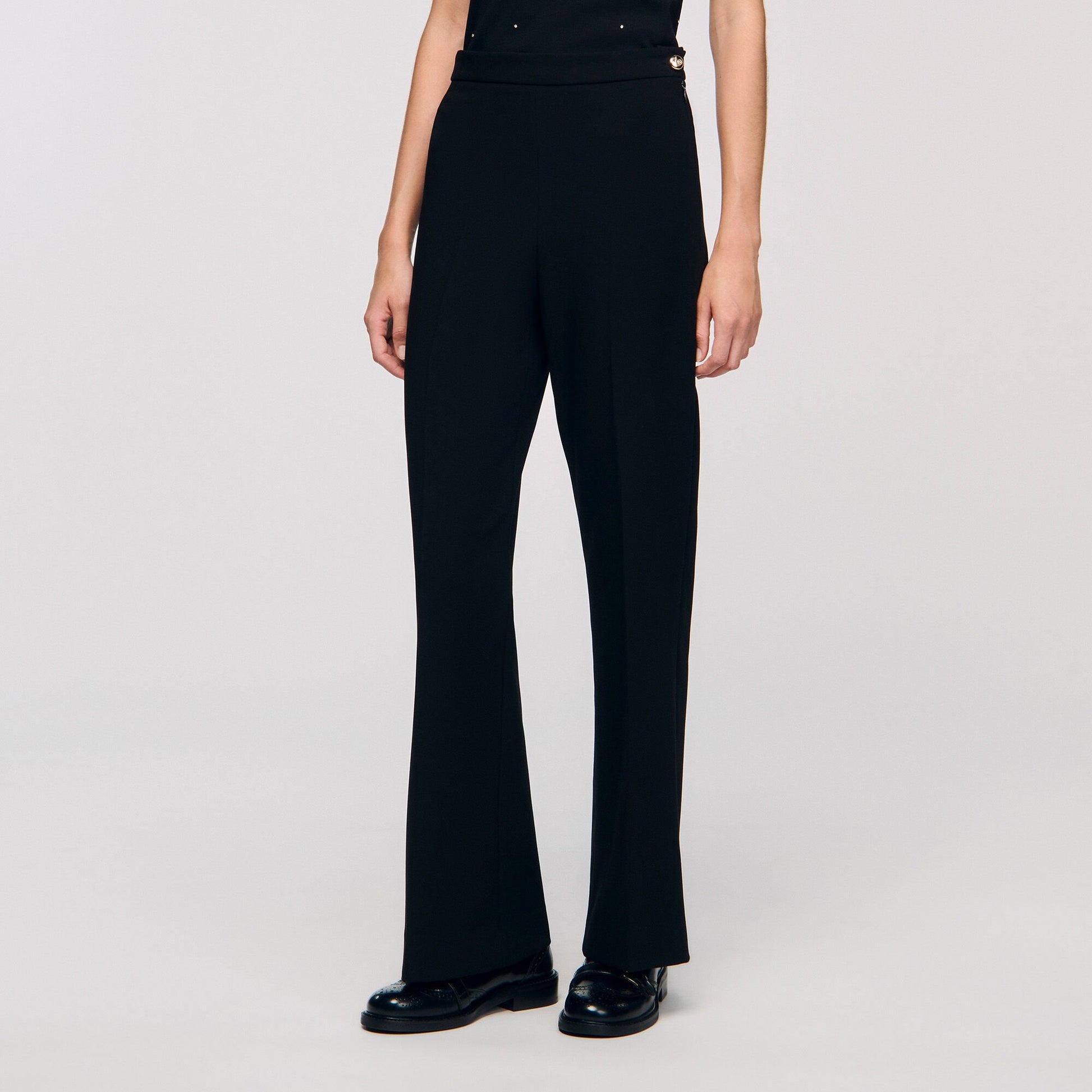 Sandro Straight-leg trousers Black
