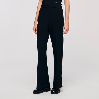 Sandro Straight-leg trousers Black