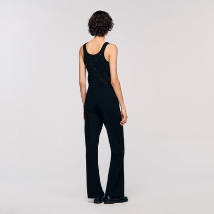 Sandro Straight-leg trousers Black