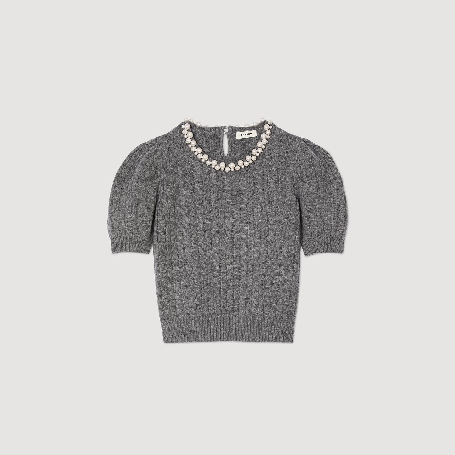 Sandro Cable knit sweater Grey