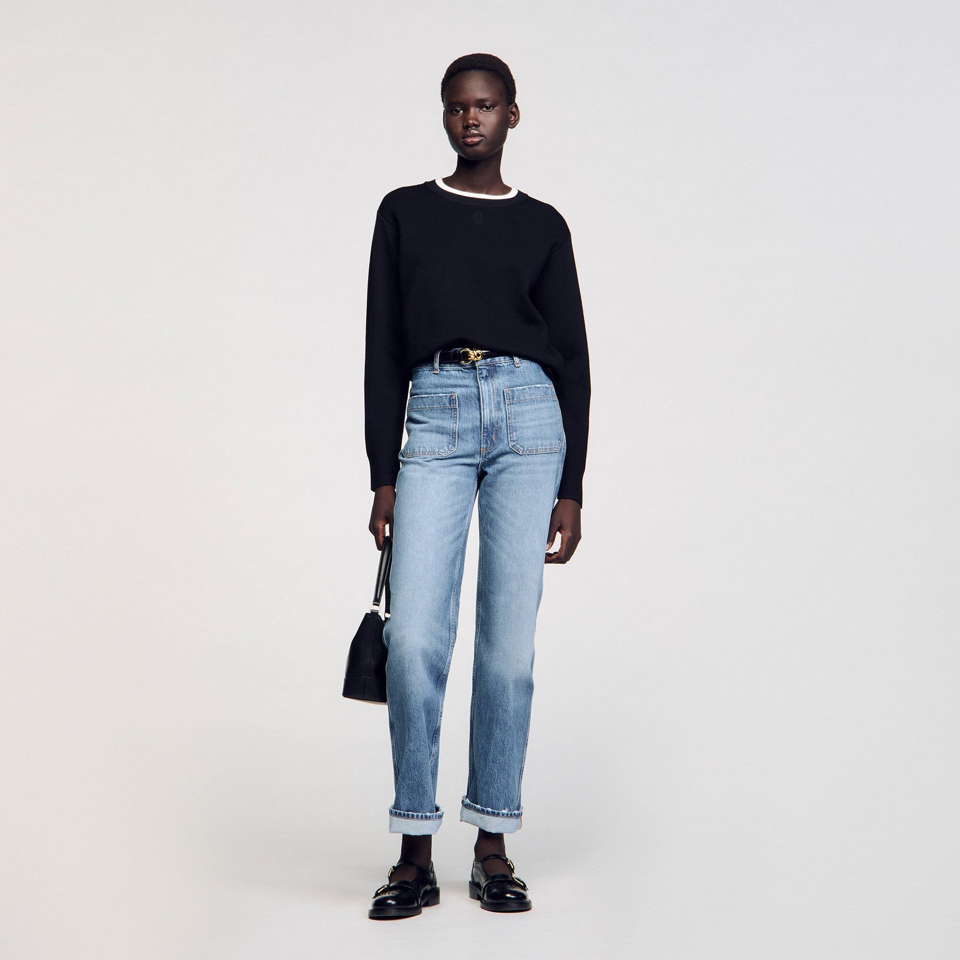 Sandro Wool blend sweater Black