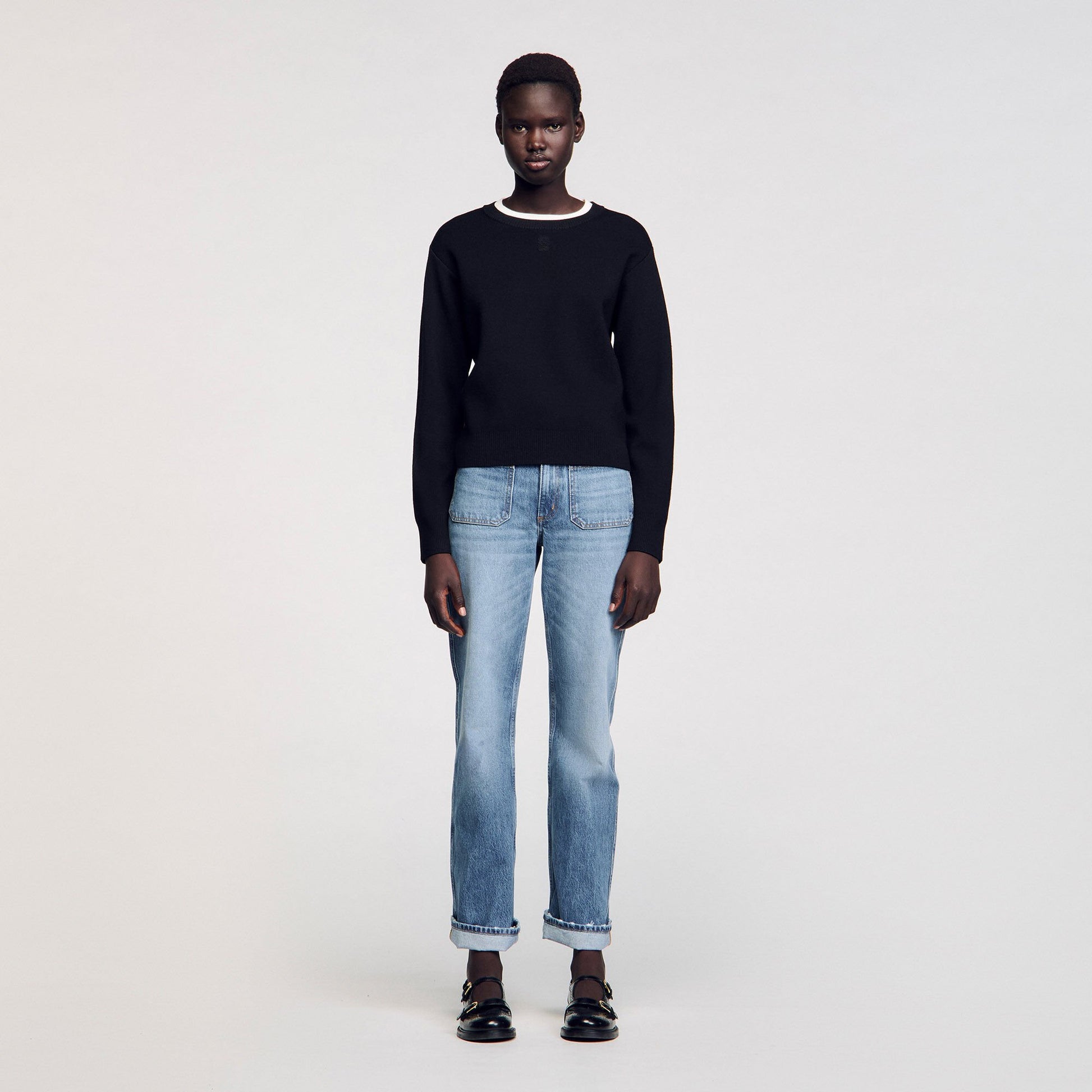 Sandro Wool blend sweater Black