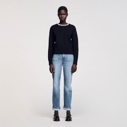 Sandro Wool blend sweater Black